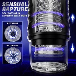 AI Sync Male Masturbator - 7 Thrust/Rotate Modes, LCD Display & Mounting Base